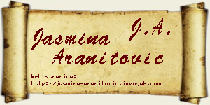 Jasmina Aranitović vizit kartica